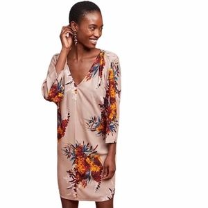 Anthropologie The Odells Harvest Floral Tunic Dress Size XS
